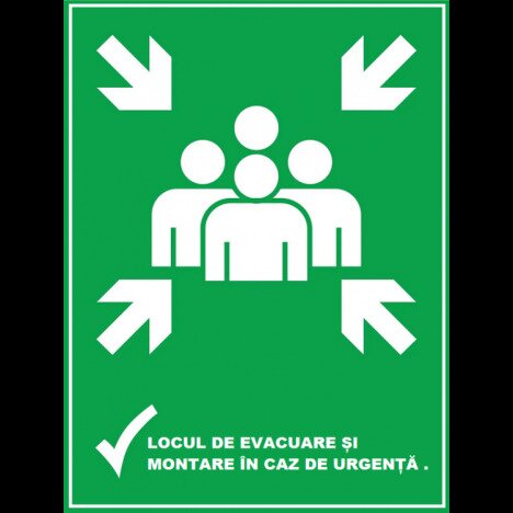 Placuta pentru locul de evacuare si mancare in caz de urgenta
