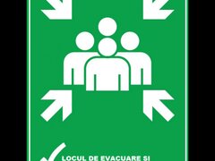 Placuta pentru locul de evacuare si mancare in caz de urgenta